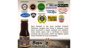 Bayu stingless bee honey has many certifications